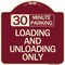 Signmission 30 Minute Parking Loading and Unloading Heavy-Gauge Aluminum Sign, 18" x 18", BU-1818-24426 A-DES-BU-1818-24426 - alternate 1